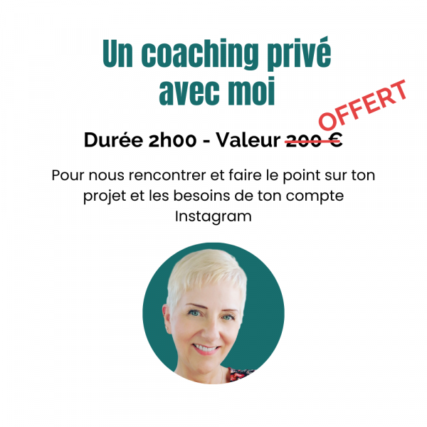 Instagram Gagnant- Offre coaching privé